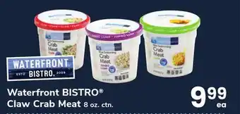 ACME Waterfront bistro claw crab meat offer