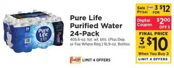ShopRite Purified water 24-pack offer