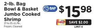 ShopRite 2-lb. bag jumbo cooked shrimp offer