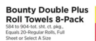 ShopRite Double plus roll towels 8-pack offer