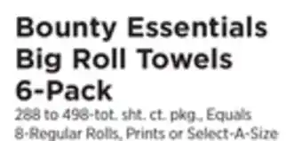 ShopRite Big roll towels 6-pack offer