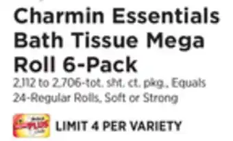 ShopRite Essentials bath tissue mega roll 6-pack offer