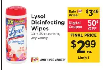ShopRite Disinfecting wipes offer