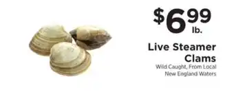ShopRite Live steamer clams offer