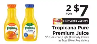 ShopRite Pure premium juice offer