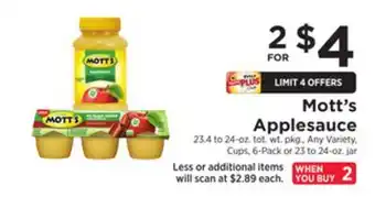 ShopRite Applesauce offer