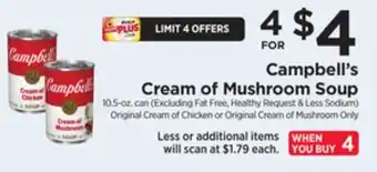 ShopRite Cream of mushroom soup offer