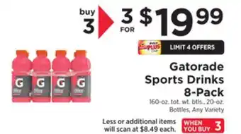 ShopRite Sports drinks 8-pack offer