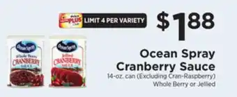 ShopRite Cranberry sauce offer