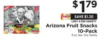 ShopRite Fruit snacks 10-pack offer