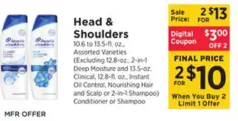 ShopRite Head & shoulders offer