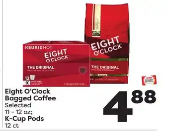 Weis Markets Eight o'clock bagged coffee selected 11-12 oz k - cup pods 12 ct offer