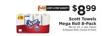 ShopRite Towels mega roll 8-pack offer