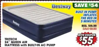 Big 5 Bestway tritech air mattress queen 24 with built-in ac pump offer