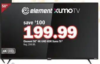 Meijer Element 50 4k uhd hdr xumo tv offer