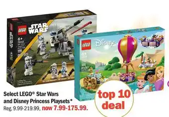 Meijer Select lego star wars and disney princess playsets offer