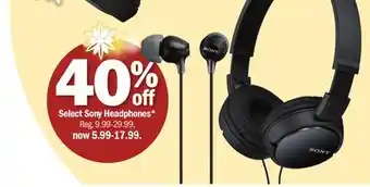 Meijer Select sony headphones offer