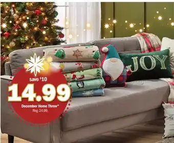 Meijer December home throw offer