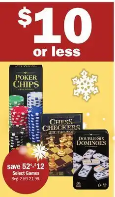 Meijer Select games offer