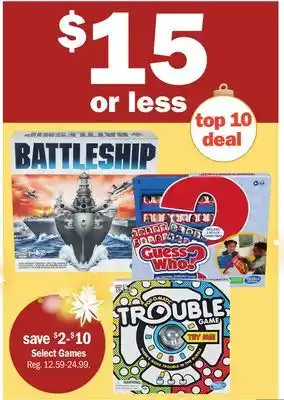 Meijer Select games offer