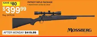Dunham's Sports Mossberg patriot rifle package offer