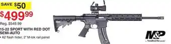 Dunham's Sports M&p 15-22 sport with red dot semi-auto offer