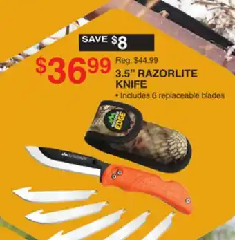 Dunham's Sports 3.5 razorlite knife offer