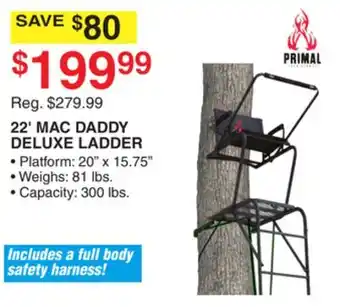 Dunham's Sports Primal 22' mac daddy deluxe ladder offer