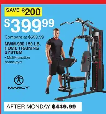 Dunham's Sports Marcy mwm 150 lb. home training system offer