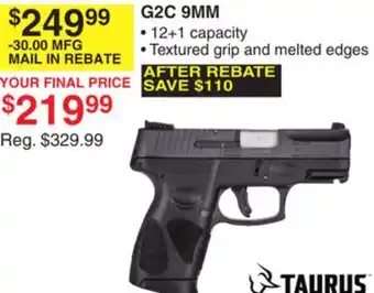 Dunham's Sports Taurus g2c 9mm offer