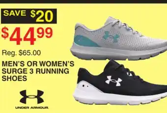 Dunham's Sports Under armour men's or women's surge 3 running shoes offer