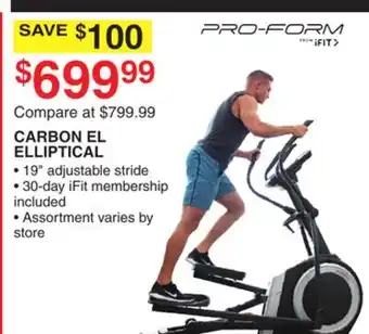 Dunham's Sports Pro-form carbon el elliptical offer