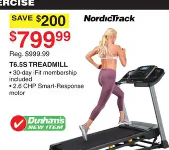 Dunham's Sports Nordictrack t6.5s treadmill offer