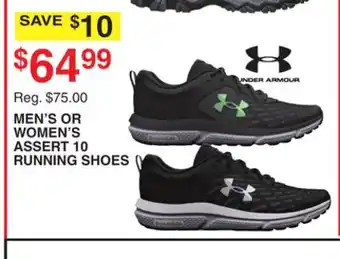 Dunham's Sports Under armour men's or women's assert 10 running shoes offer