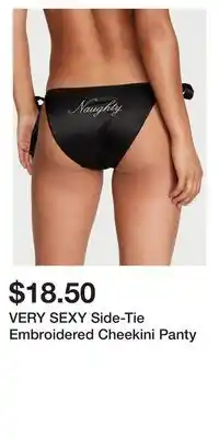 Victoria's Secret Very sexy side-tie embroidered cheekini panty offer