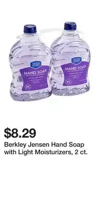 BJ’s Berkley jensen hand soap with light moisturizers, 2 ct offer