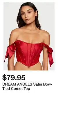 Victoria's Secret Dream angels satin bow-tied corset top offer