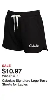 Cabela's Cabela's signature logo terry shorts for ladies offer