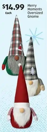 Aldi Merry Moments Oversized Gnome offer