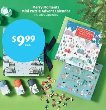 Aldi Merry Moments Mini Puzzle Advent Calendar offer