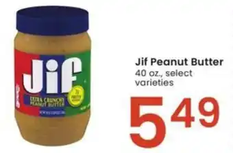 Albertsons Jif Peanut Butter 40 oz., select varieties offer