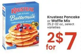 Albertsons Krusteaz Pancake or Waffle Mix 25.2-32 oz., select varieties offer