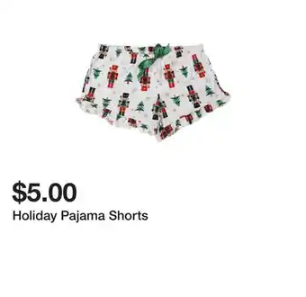 Five Below Holiday pajama shorts offer