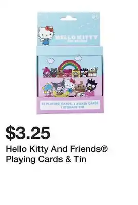 Five Below Hello kitty and friends playing cards & tin offer