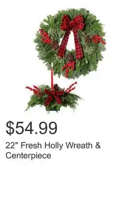 Costco 22 fresh holly wreath & centerpiece offer