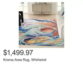 Costco Kroma area rug, whirlwind offer
