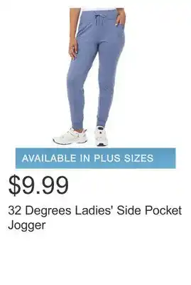 Costco 32 degrees ladies' side pocket jogger offer