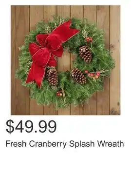 Costco Fresh cranberry splash wreath offer