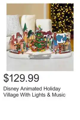 Costco Disney animated holiday village with lights & music offer