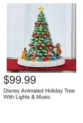 Costco Disney animated holiday tree with lights & music offer